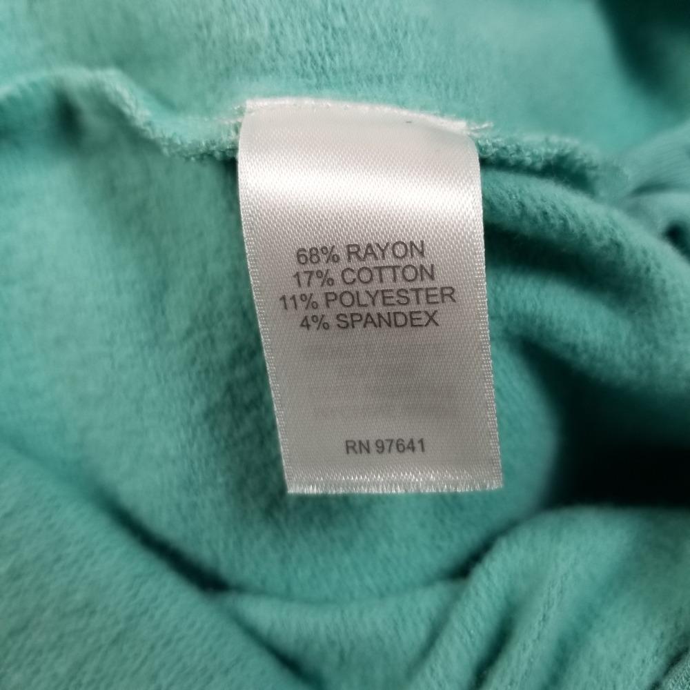 J.Jill Sweater Women's XS Extra Small Green Long Sleeve Stretch Knit V Neck Top - Picture 7 of 14